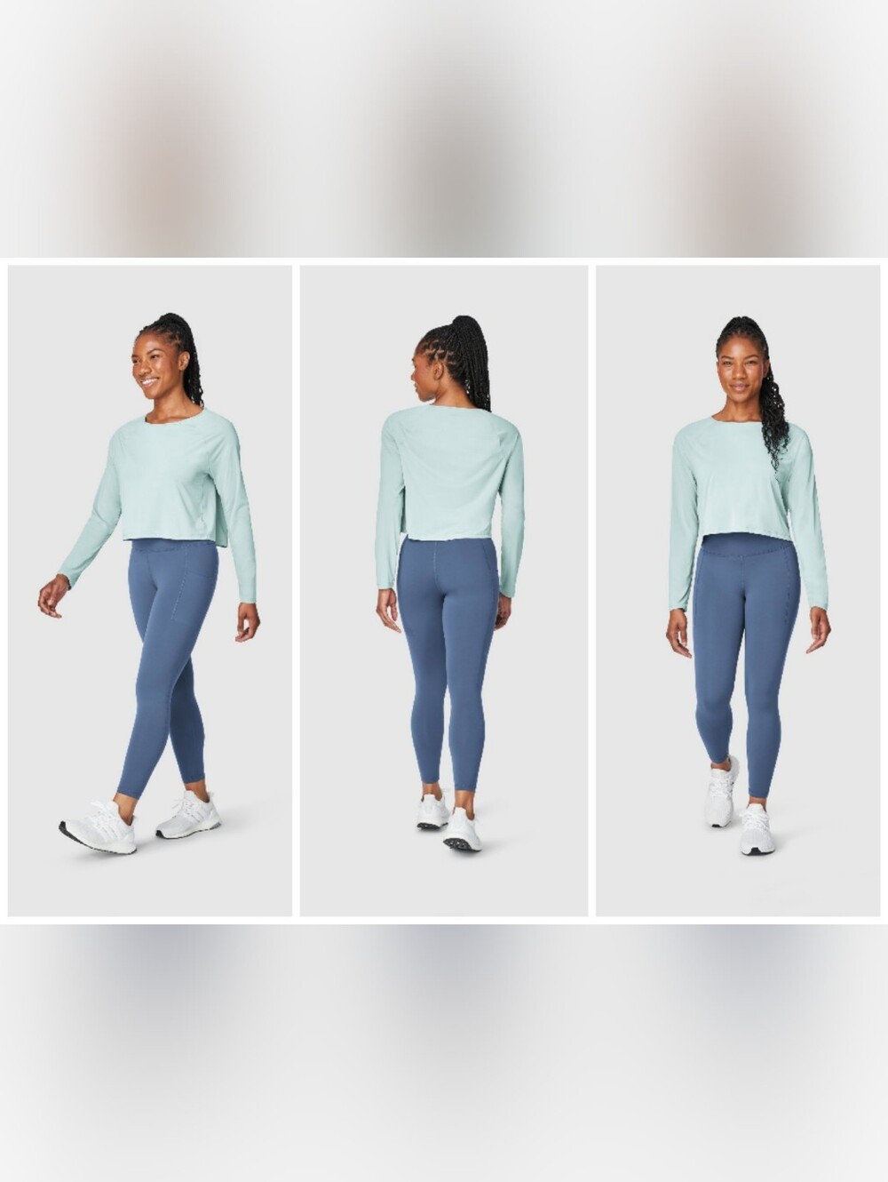 Push FWD Women's Super Soft Layering Top Long-sleeve Boxy-fit Activewear Size 1X